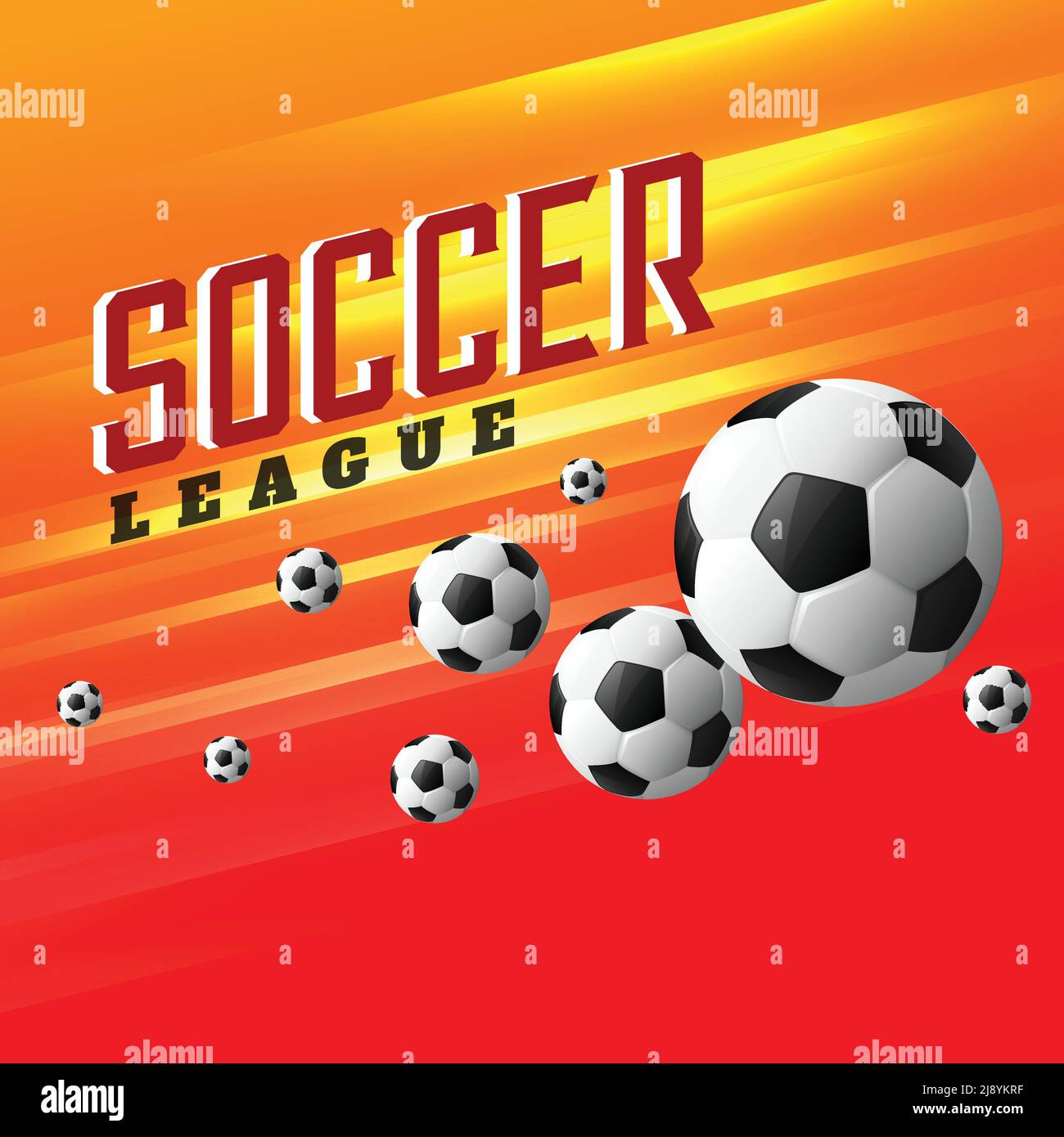 soccer league sports background with flying football Stock Vector Image & Art Alamy