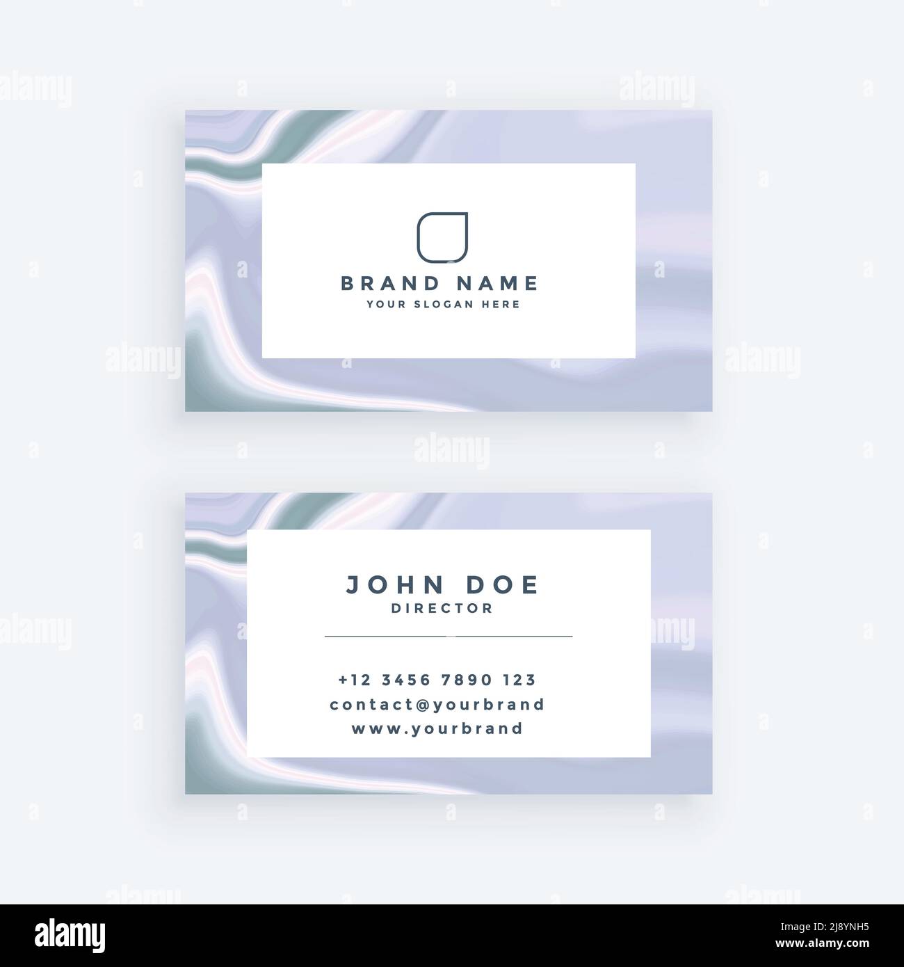 stylish marble texture business card design Stock Vector Image & Art