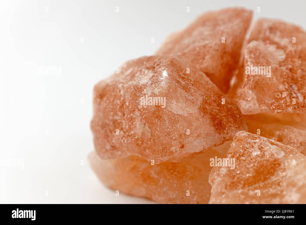pink salt on a white background Stock Photo