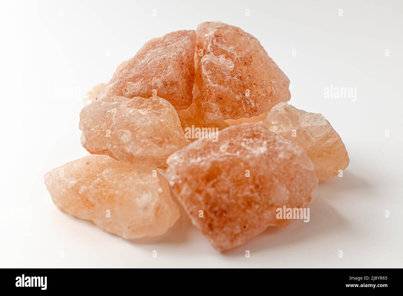 pink salt on a white background Stock Photo