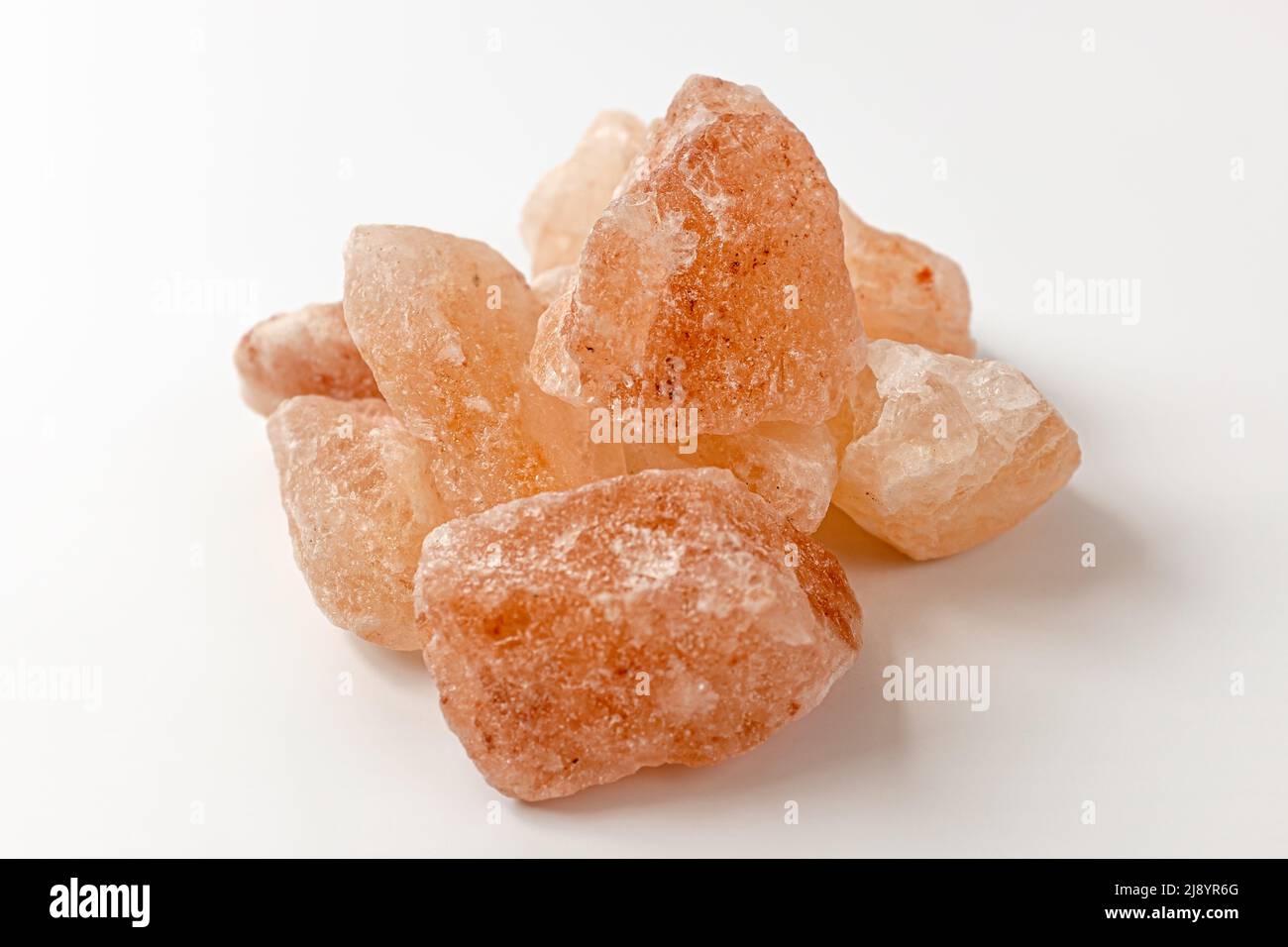 pink salt on a white background Stock Photo