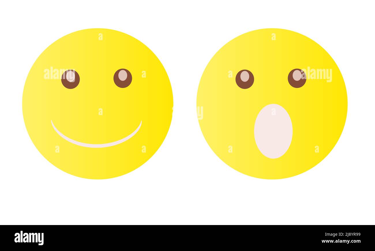 Emoticon happy flat vector people. Stock Photo
