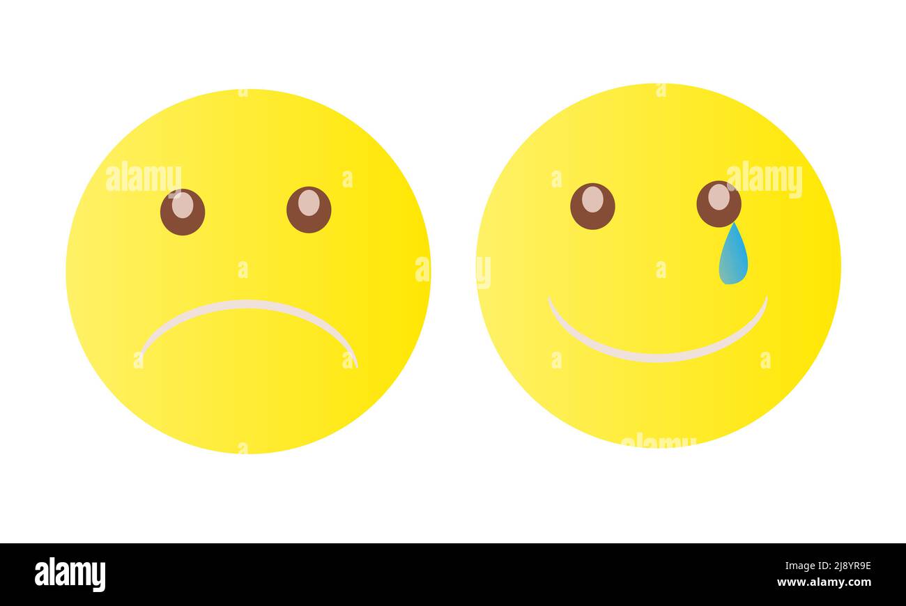Emoticon happy flat vector people. Stock Photo