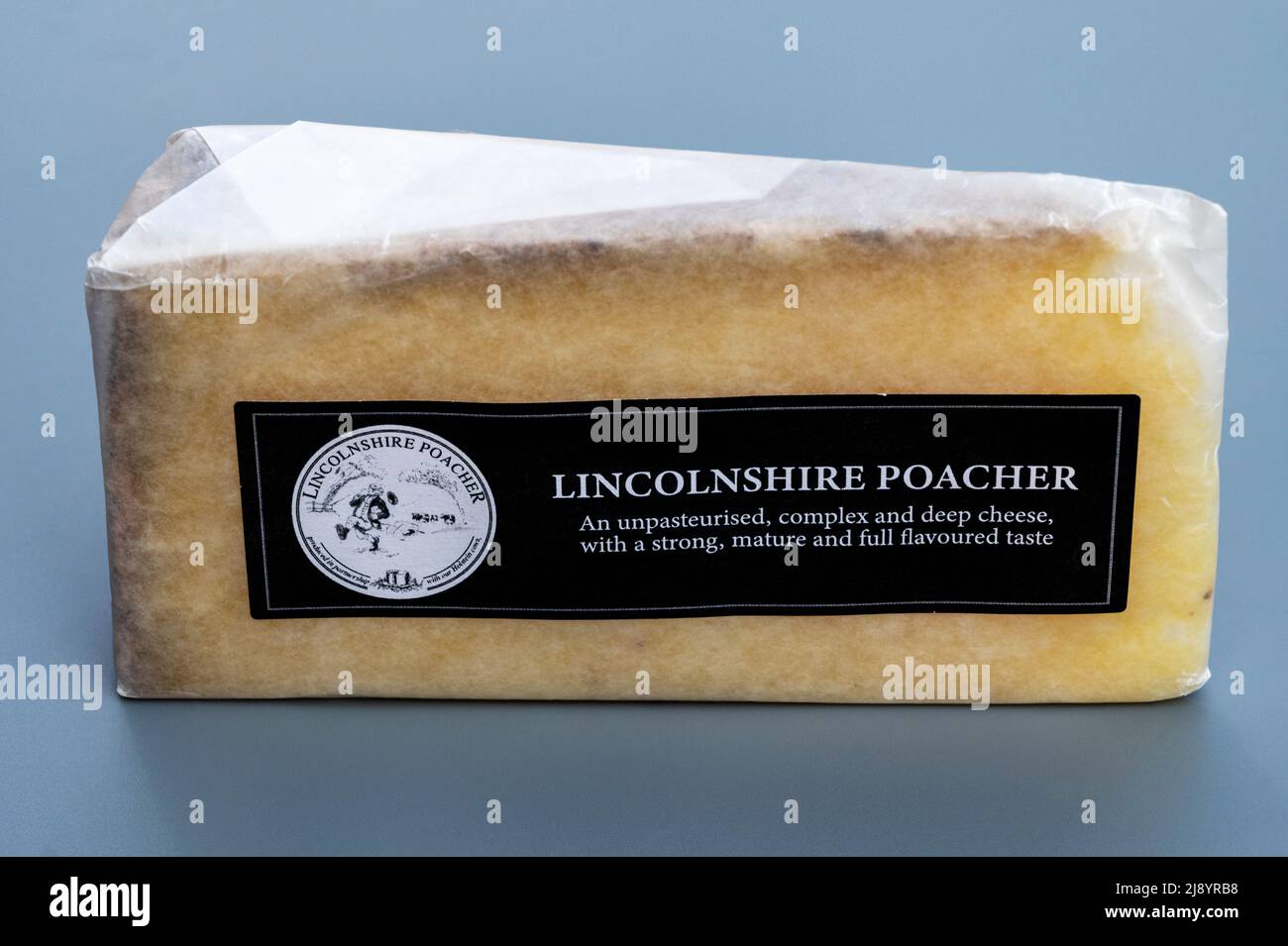 Lincolnshire Poacher unpasteurised cheese Stock Photo