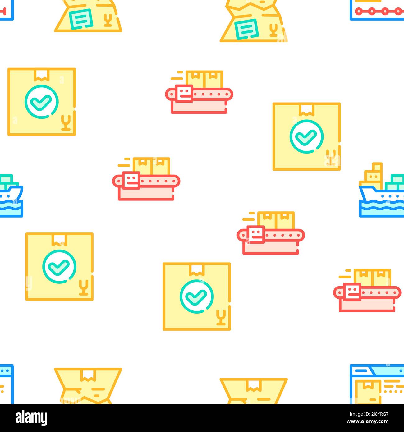 Seamless logistics Stock Vector Images - Alamy