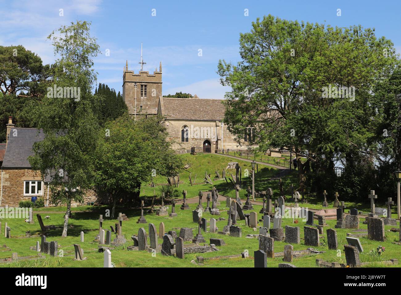 St Bartholomew's Church, Churchdown Hill, Gloucestershire Stock Photo