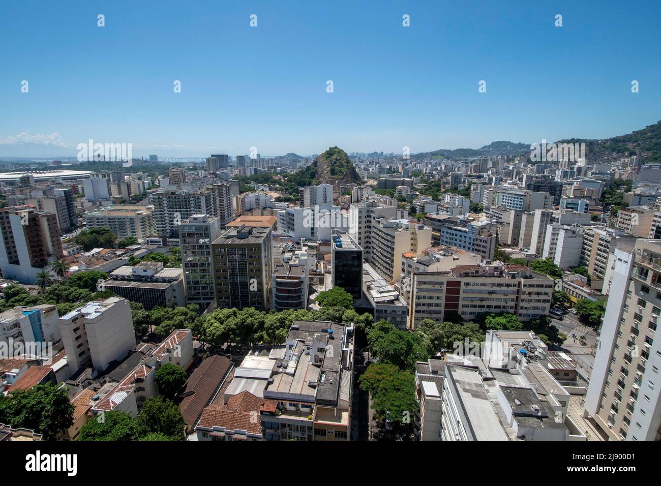 Rio, Brazil march 10, 2022 view of a densely populated urban area