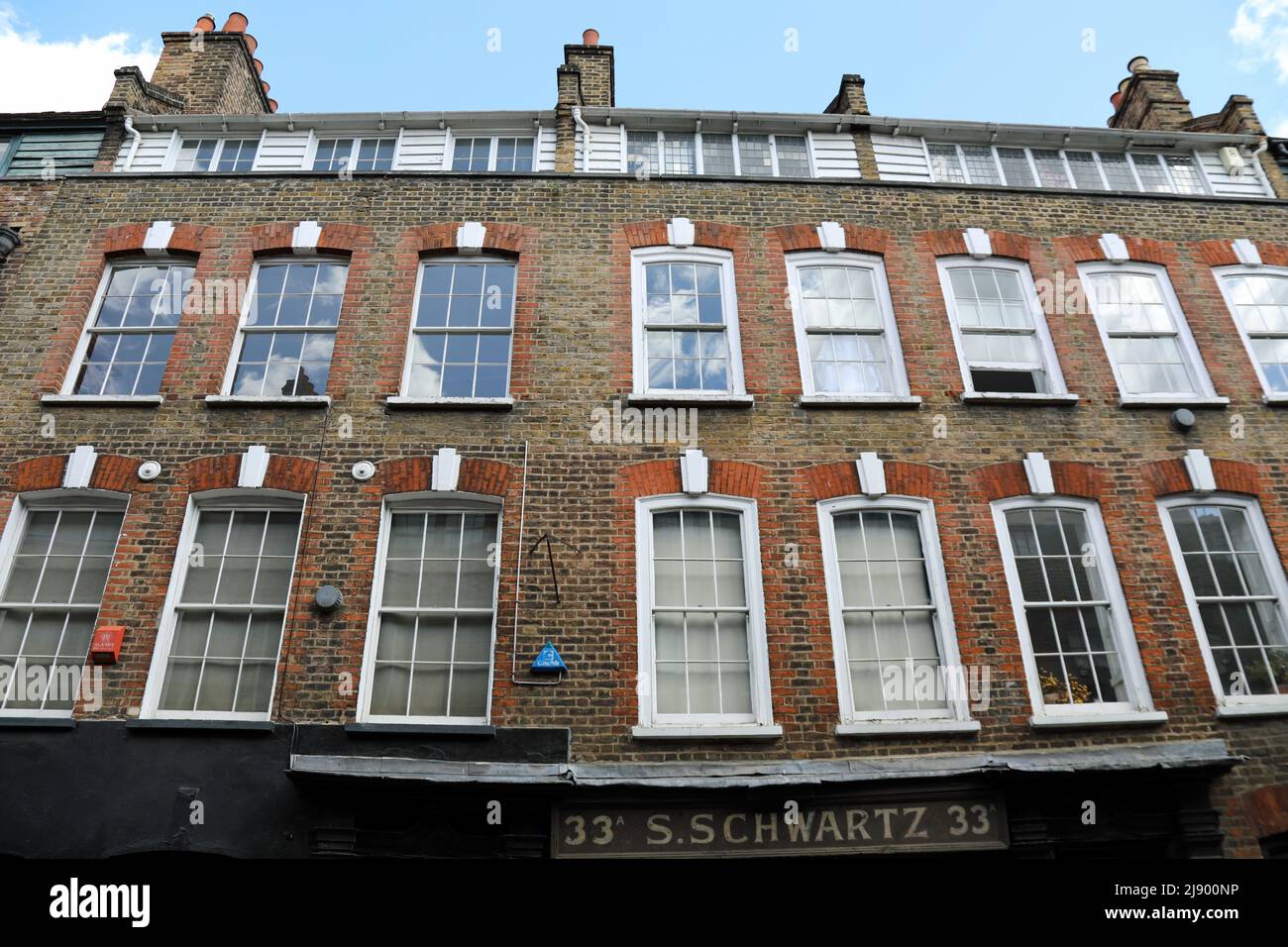 18th century merchants houses at Fournier Street in the East End of London Stock Photo