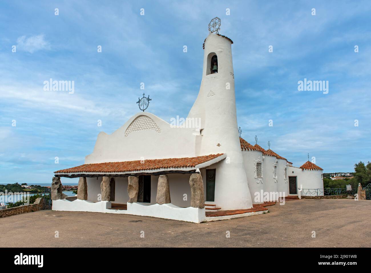 Church Stella Maris, Porto Cervo, Sardinia, Italy Stock Photo