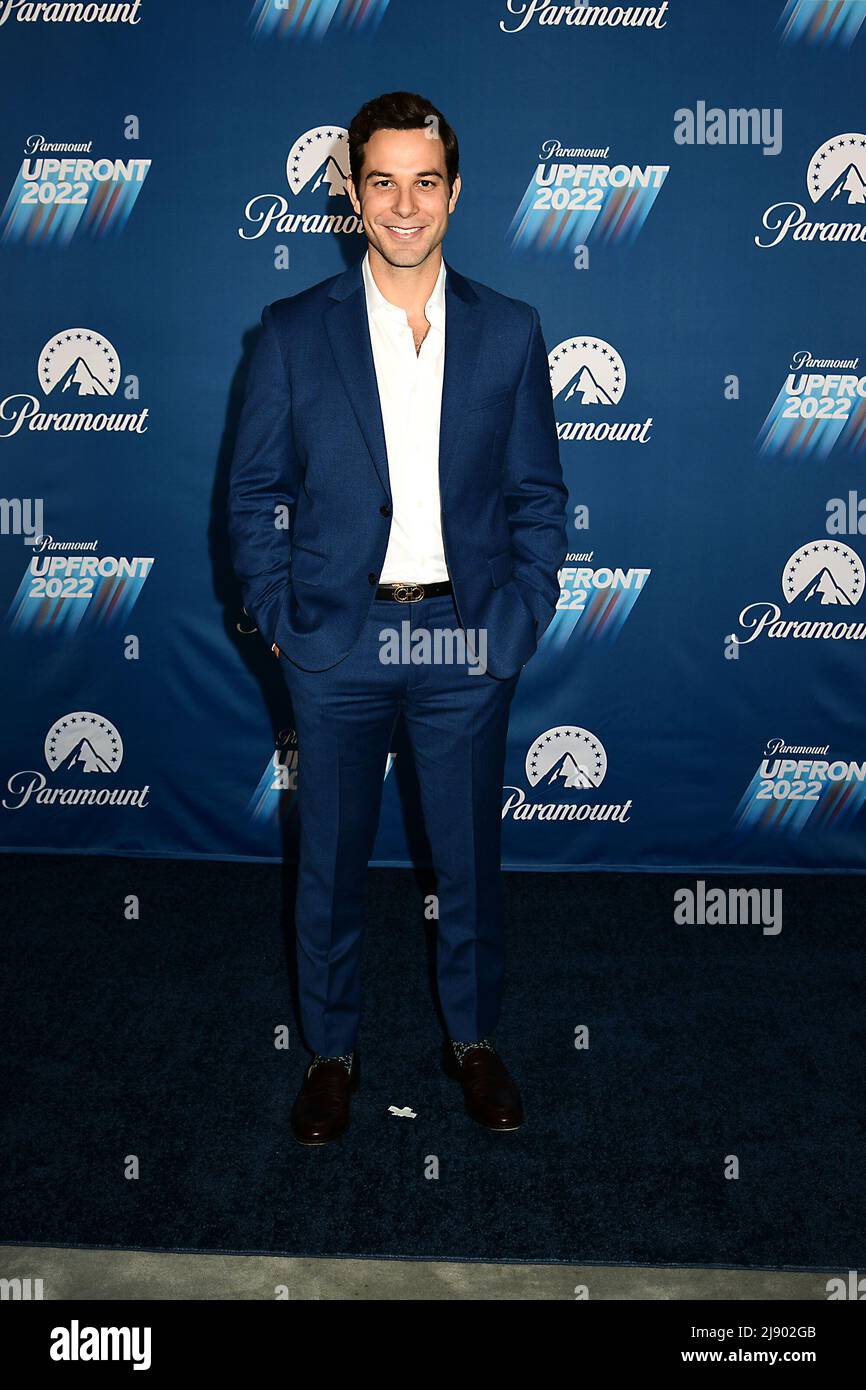 Skylar Astin attends the Paramount Upfront 2022 Blue Carpet on May 18 ...