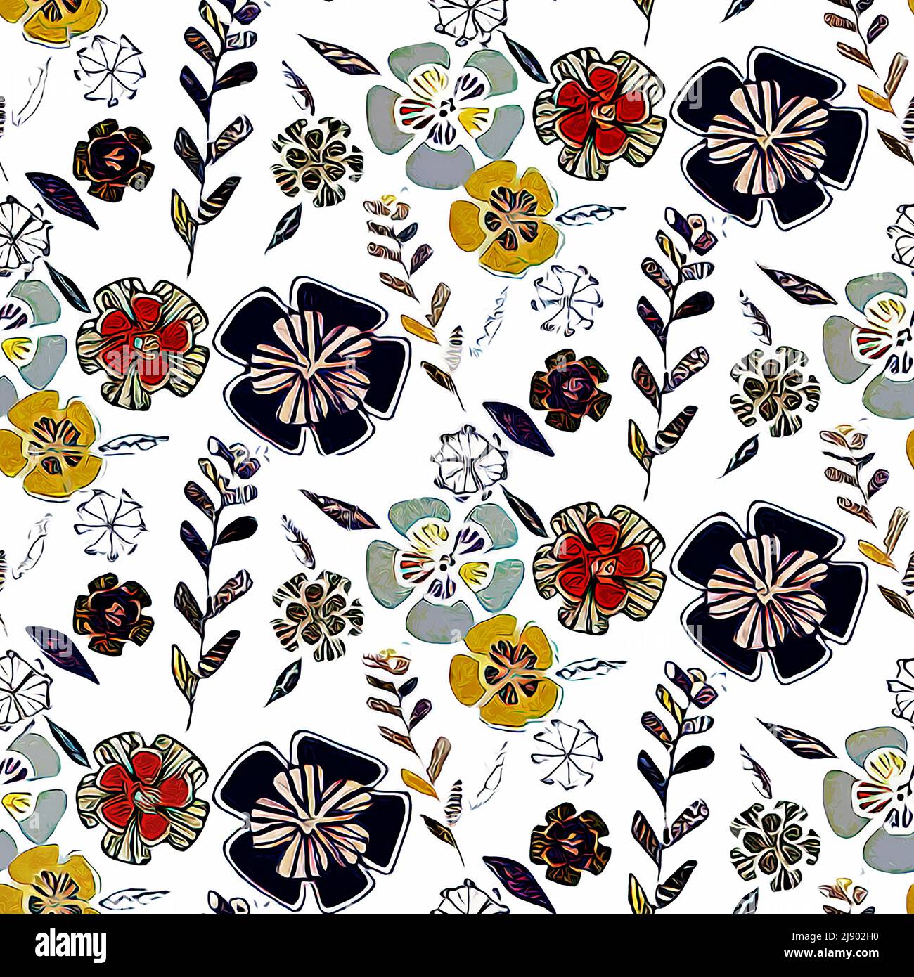 Textile and wallpaper patterns. A printable digital illustration work