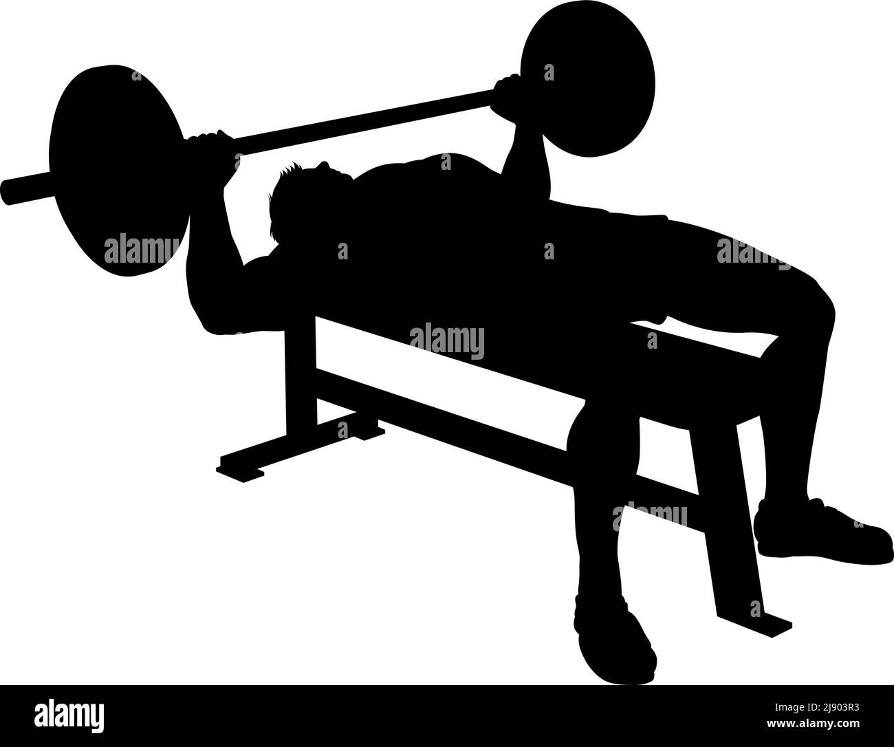 Weight Lifting Man Weightlifting Silhouette Stock Vector Image & Art ...