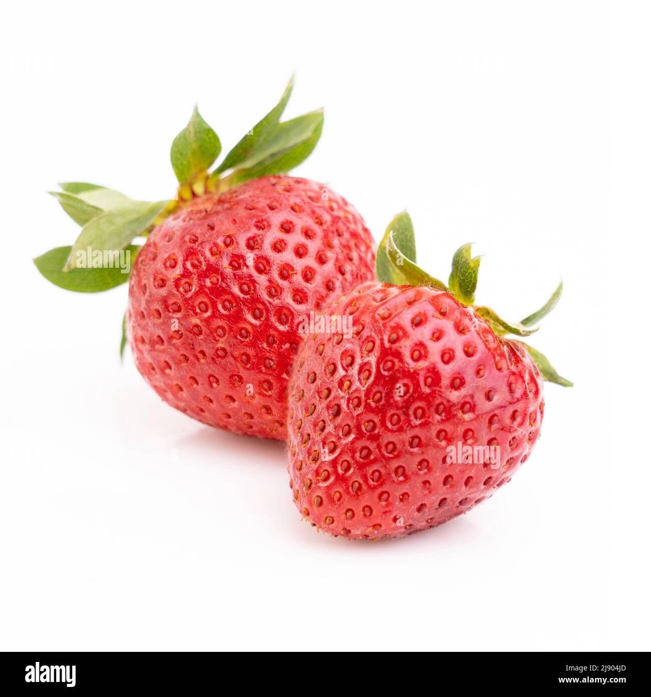 Fresh strawberries isolated on white background. Healty eating concept. Stock Photo