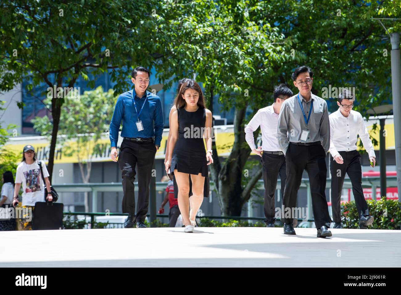 Singapore, Singapore - September 08, 2019: Students The Lasalle College of the Arts in Singapore. Stock Photo