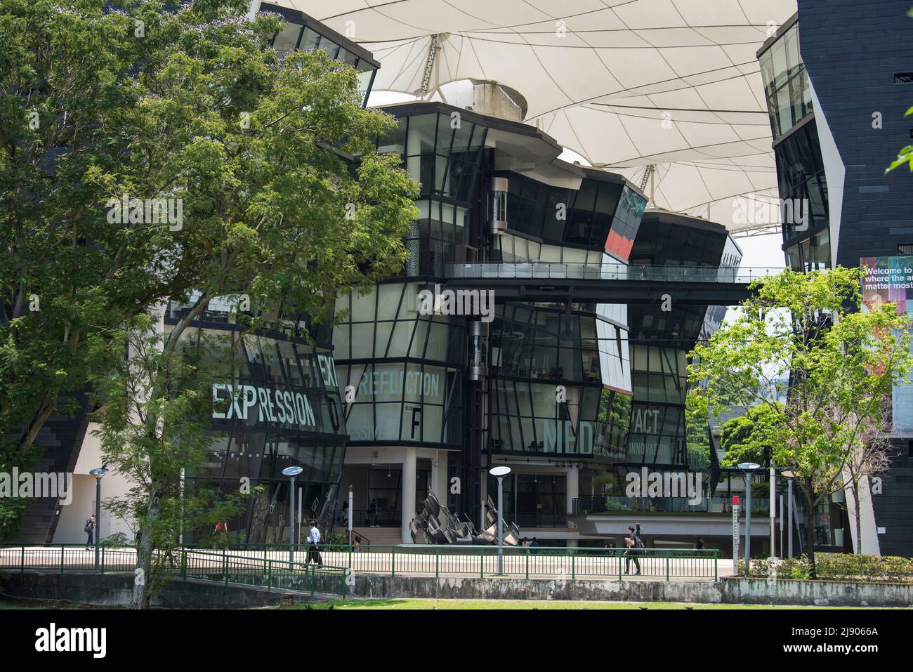 Singapore, Singapore - September 08, 2019: Students The Lasalle College of the Arts in Singapore. Stock Photo