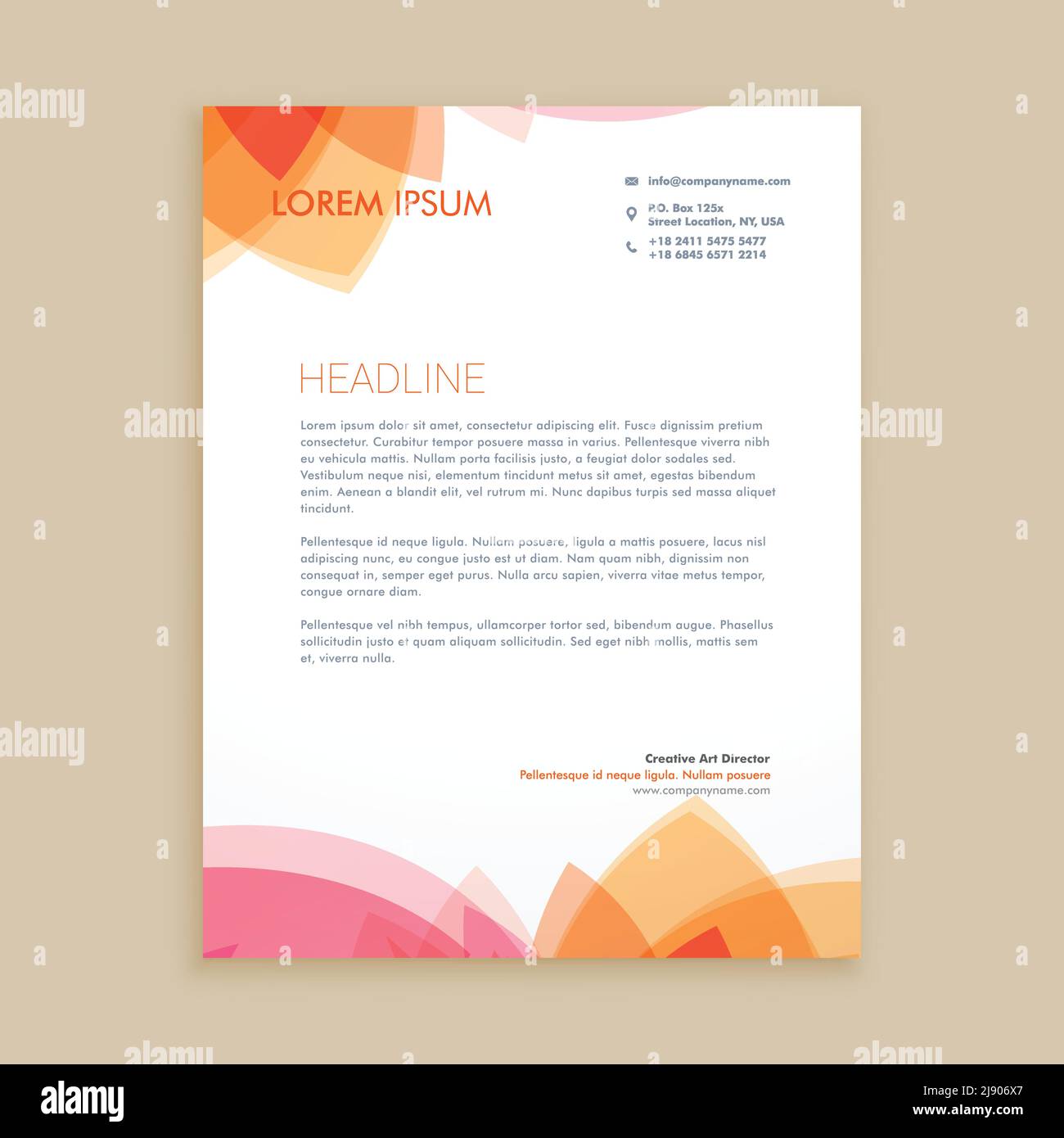 beautiful letterhead design Stock Vector Image &amp; Art - Alamy