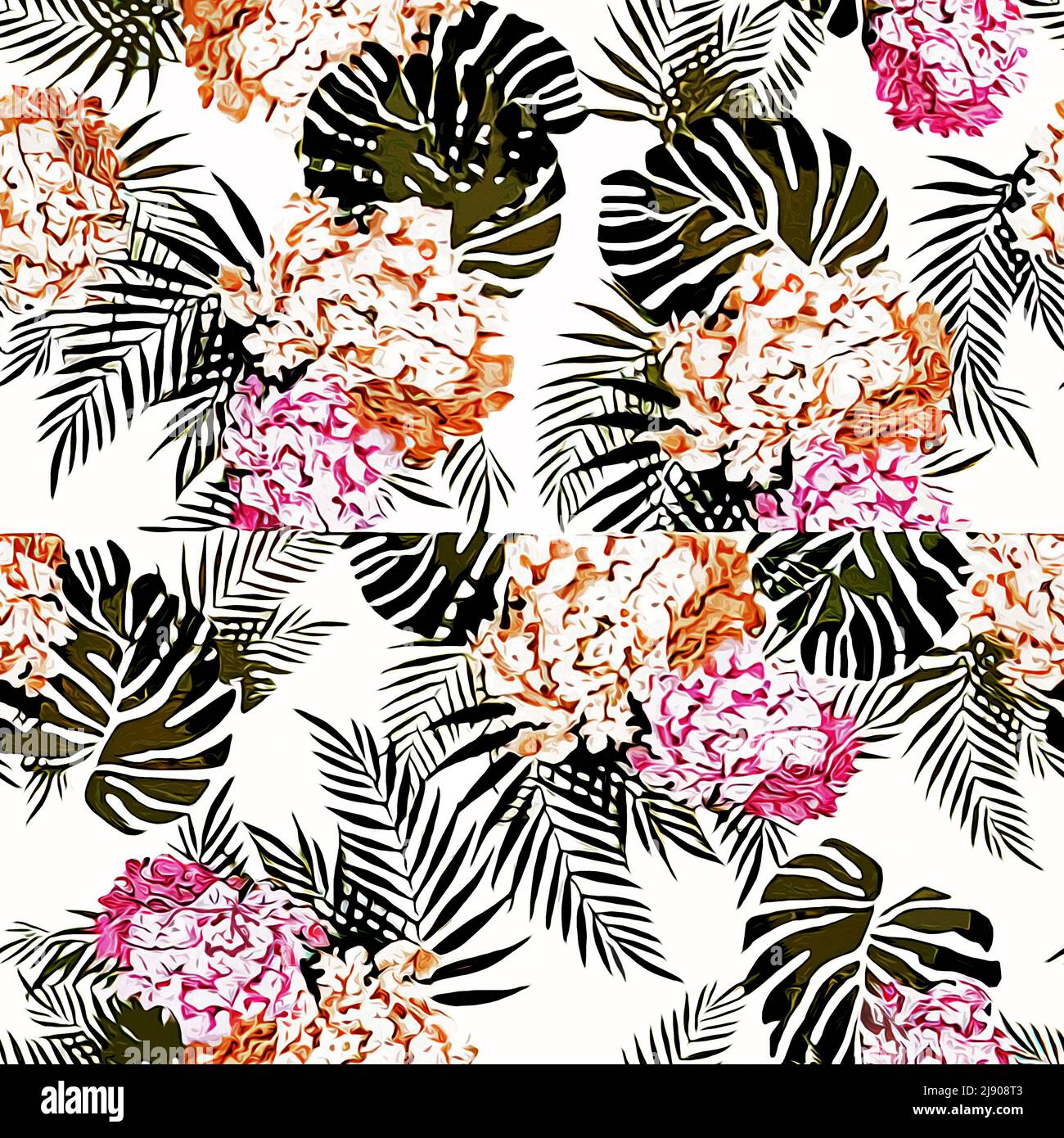 Textile and wallpaper patterns. A printable digital illustration work ...
