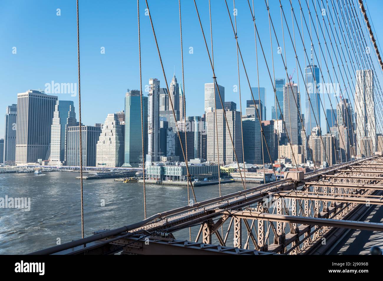 New York City Skyline form Brooklyn Bridge Stock Photo - Alamy