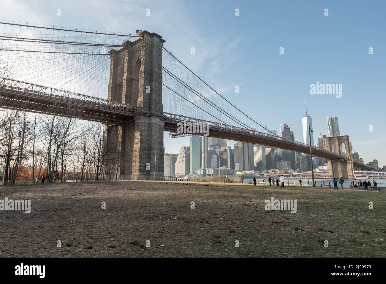 Brooklyn Bridge over the East River in New York City Stock Photo - Alamy