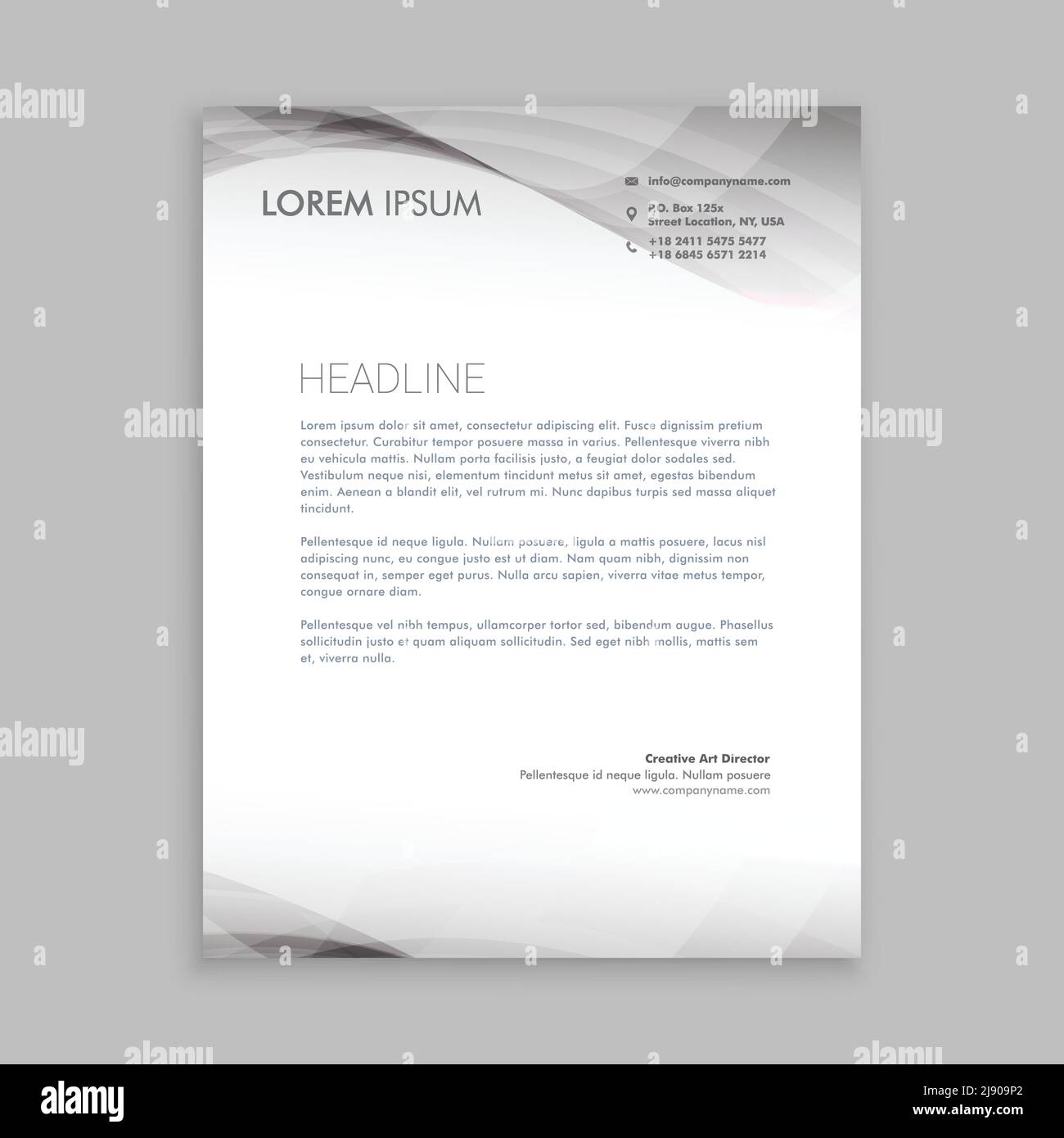 wave style business letterhead design Stock Vector Image & Art Alamy