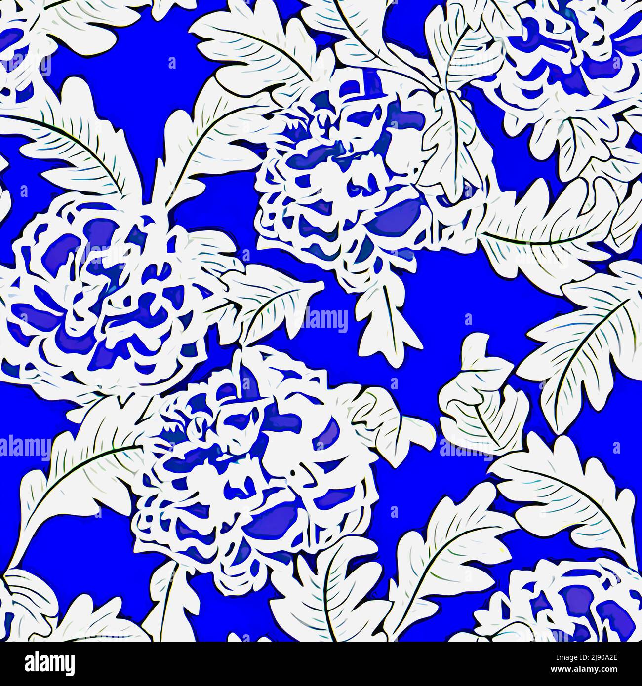 Textile and wallpaper patterns. A printable digital illustration work ...