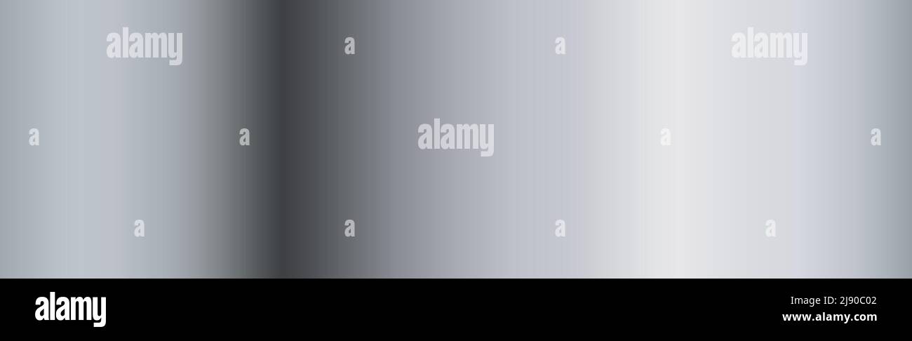 Panoramic steel background texture from silver - Vector illustration Stock Vector