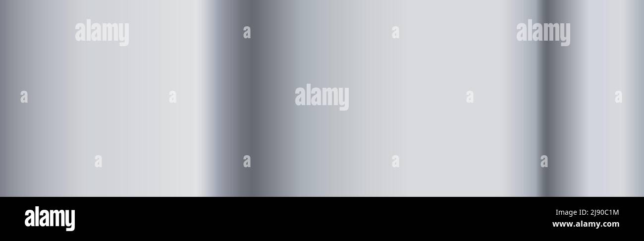 Panoramic steel background texture from silver - Vector illustration Stock Vector