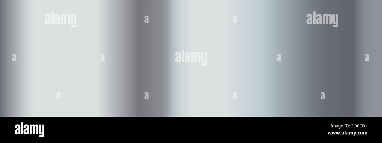 Panoramic steel background texture from silver - Vector illustration Stock Vector