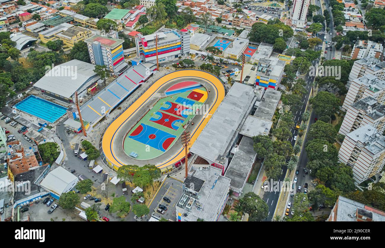 CARACAS, VENEZUELA, MAY 2022, Multisport sports complex, Teo Capriles Velodrome Stock Photo