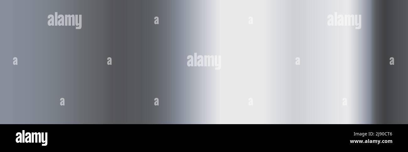 Panoramic steel background texture from silver - Vector illustration Stock Vector