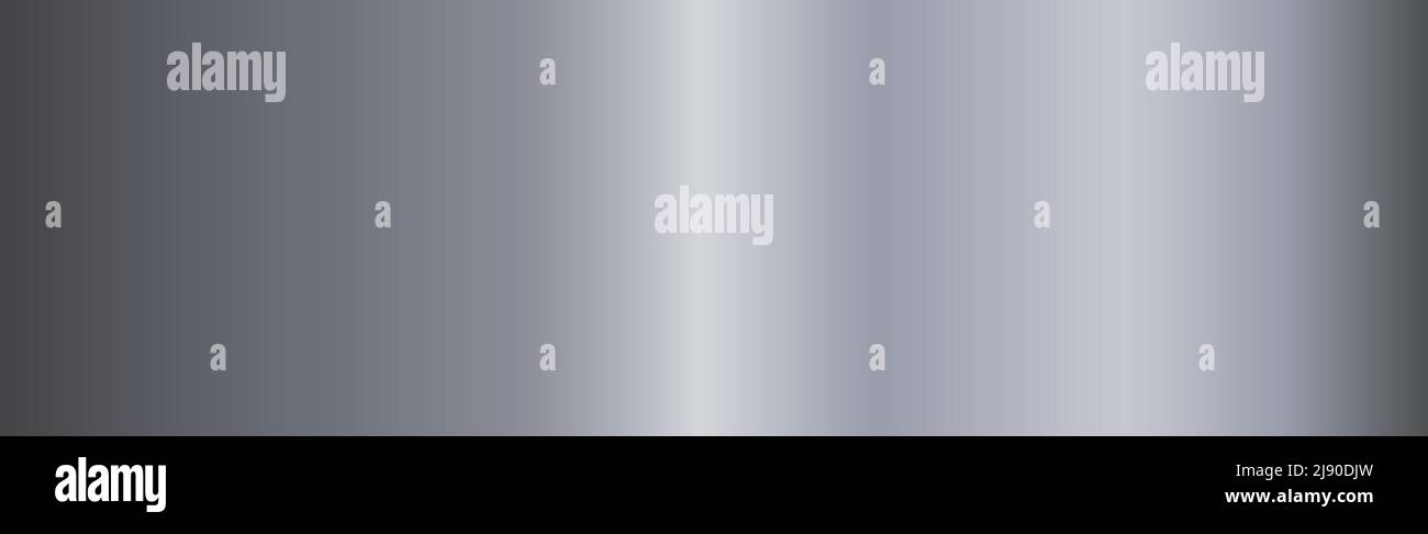 Panoramic steel background texture from silver - Vector illustration Stock Vector