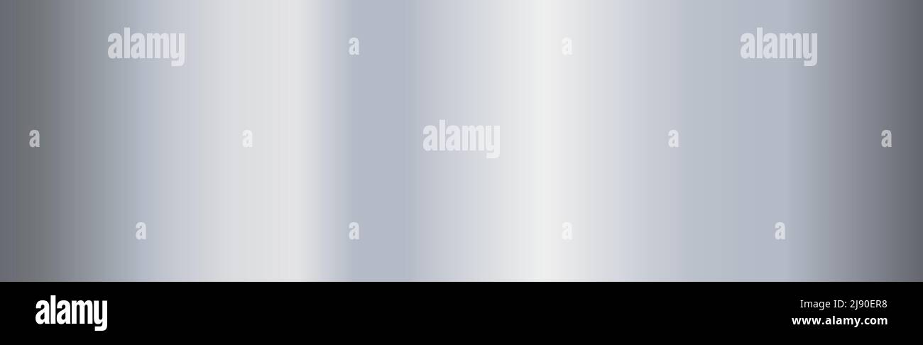 Panoramic steel background texture from silver - Vector illustration Stock Vector