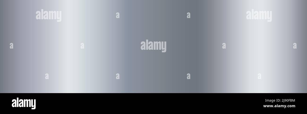 Panoramic steel background texture from silver - Vector illustration Stock Vector