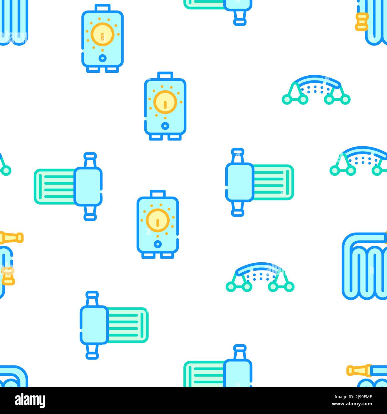 Irrigation System Collection Icons Set isolated illustration Stock ...