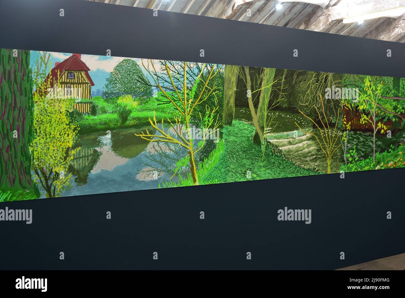 David Hockney paintings, A year in Normandie, Salts Mill, West