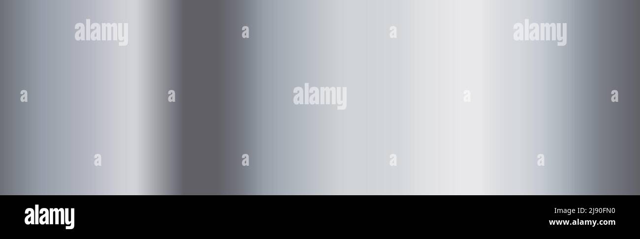 Panoramic steel background texture from silver - Vector illustration Stock Vector
