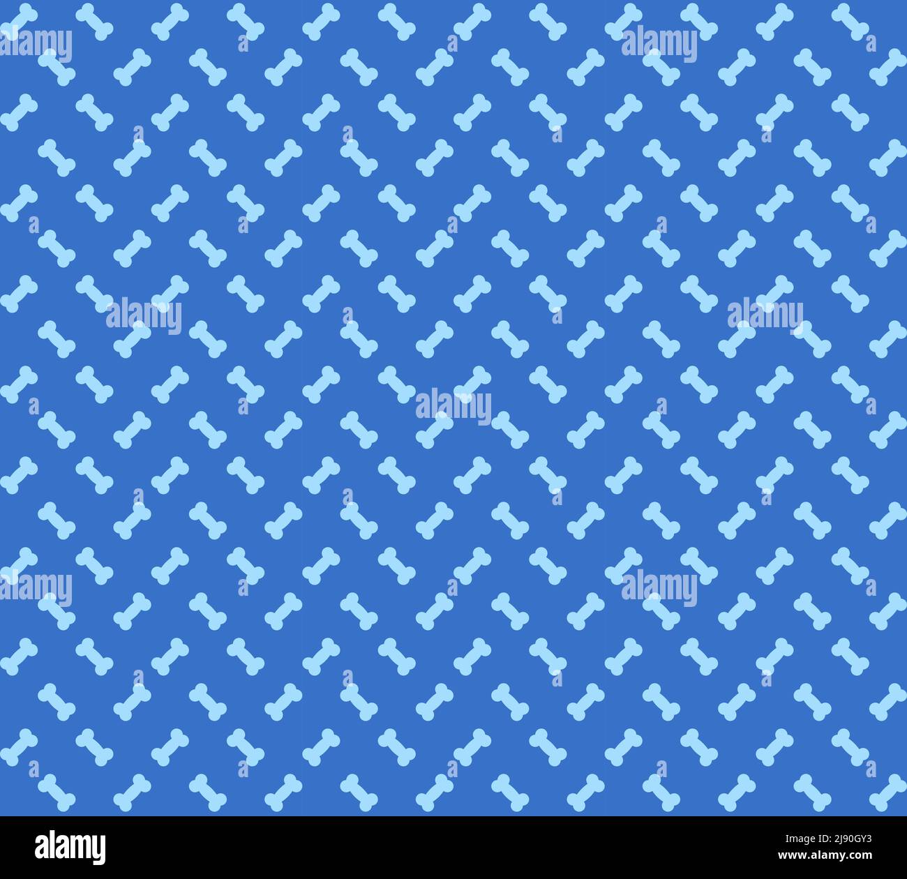 Dog Bones seamless texture pattern on blue background Stock Vector