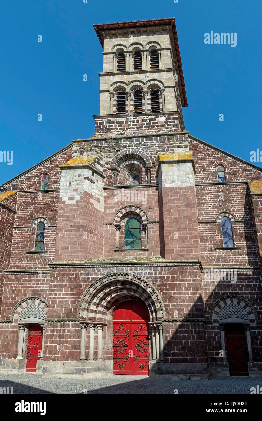 Brioude, basilica Saint Julien, Haute Loire department, Auvergne Rhone Alpes, France, Europe Stock Photo