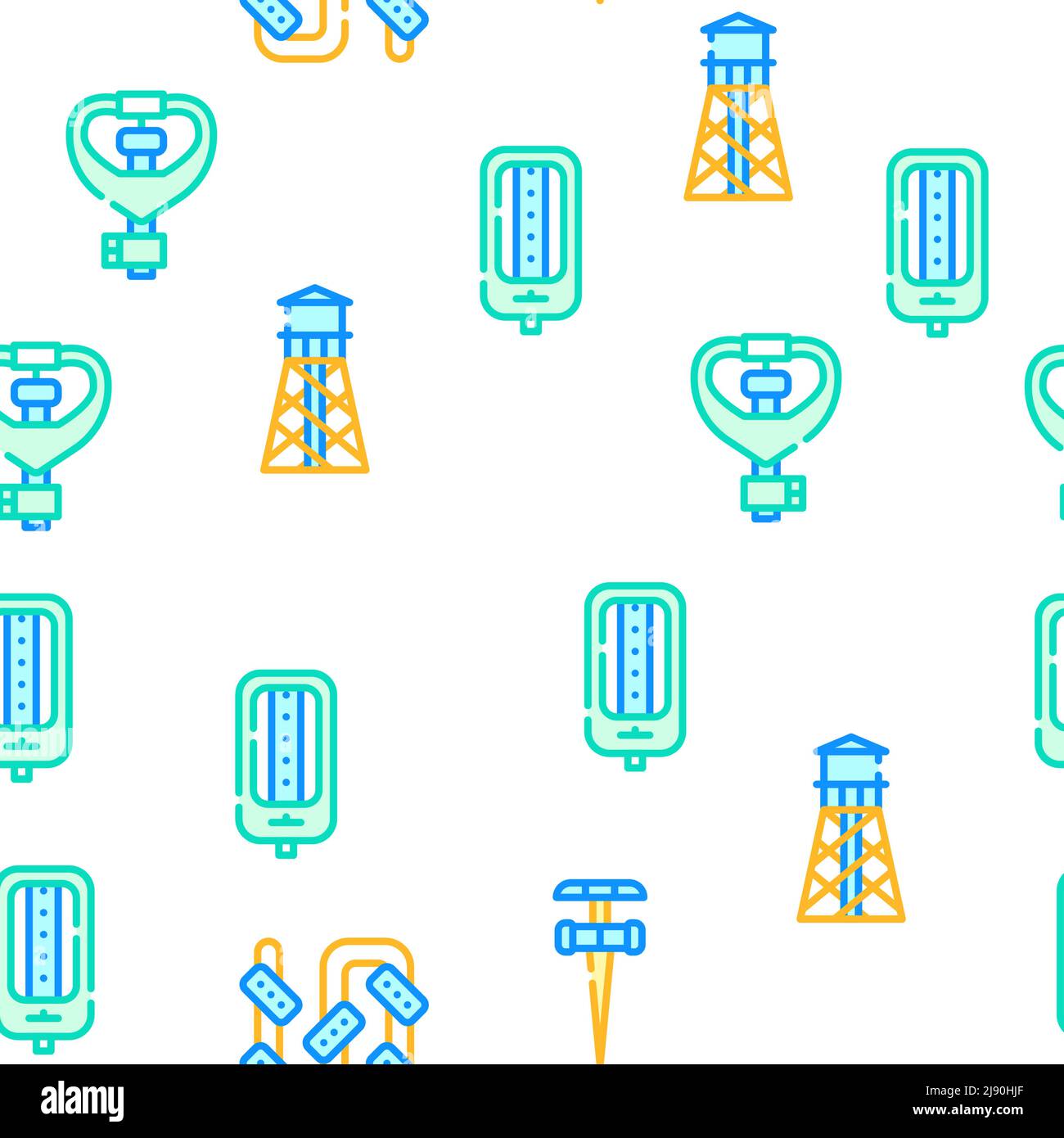 Irrigation System Collection Icons Set isolated illustration Stock ...