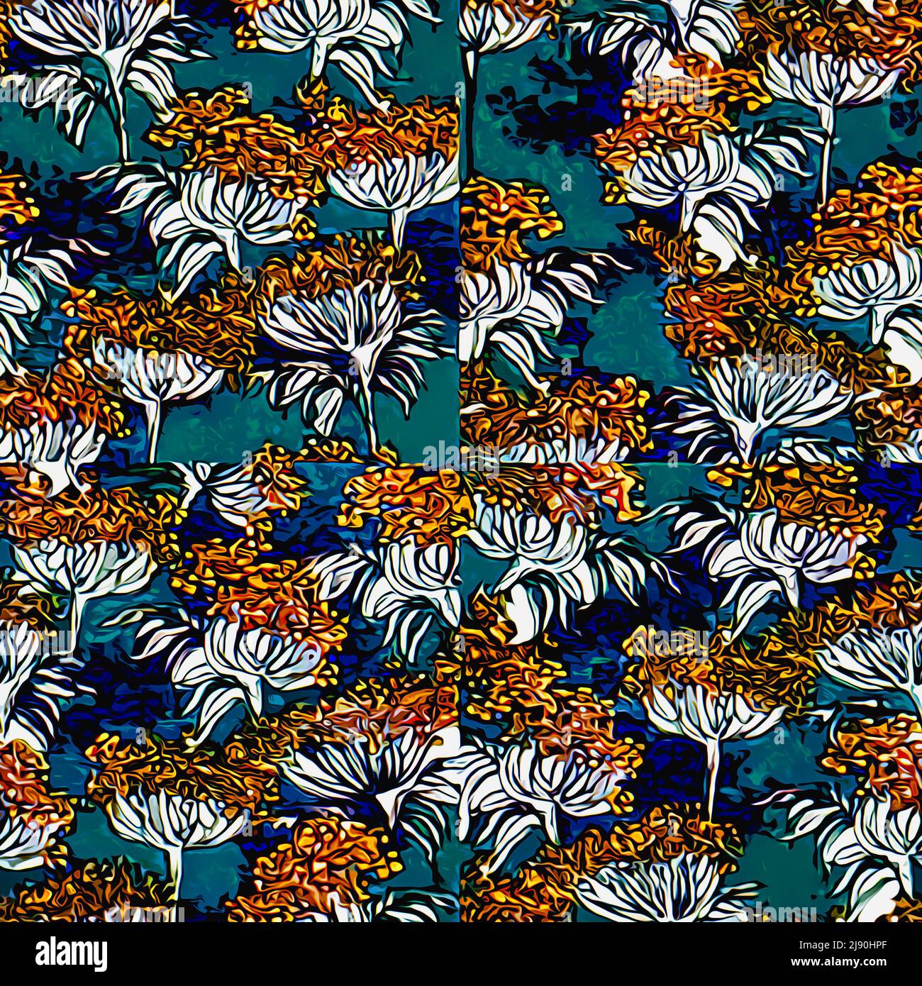 Textile and wallpaper patterns. A printable digital illustration work ...