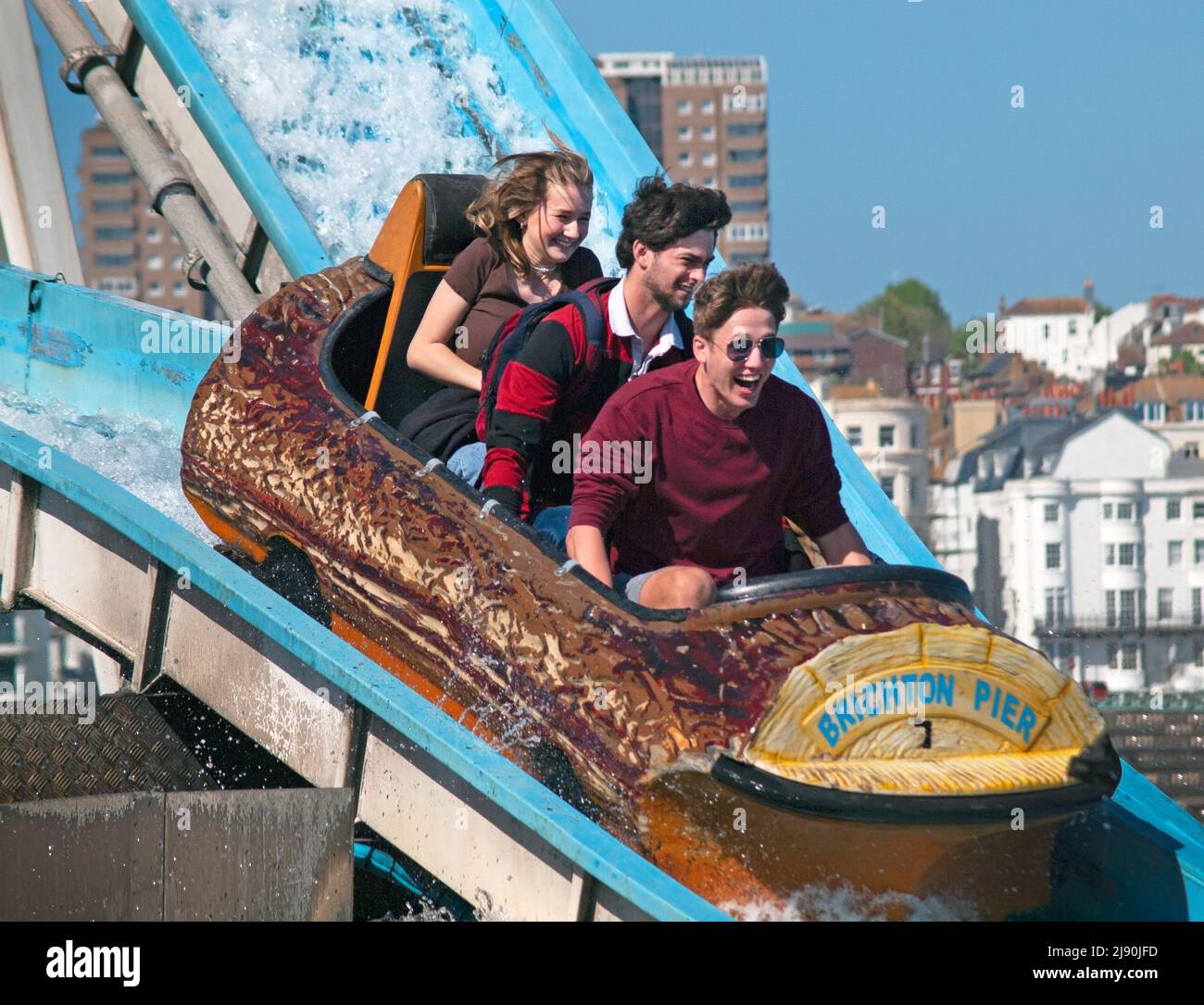 The Wild River ride on Brighton Pier, England Stock Photo Alamy