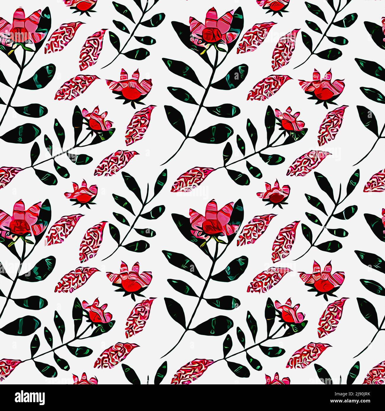 Textile and wallpaper patterns. A printable digital illustration work ...