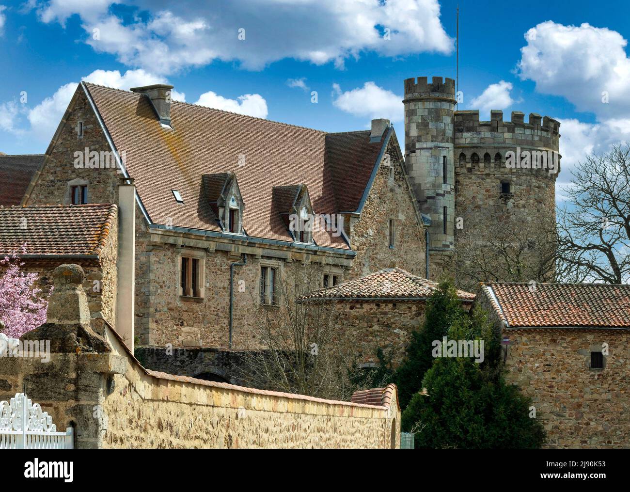 Paulhac castle near Brioude, Haute Loire department, Auvergne Rhone Alpes, France, Europe Stock Photo