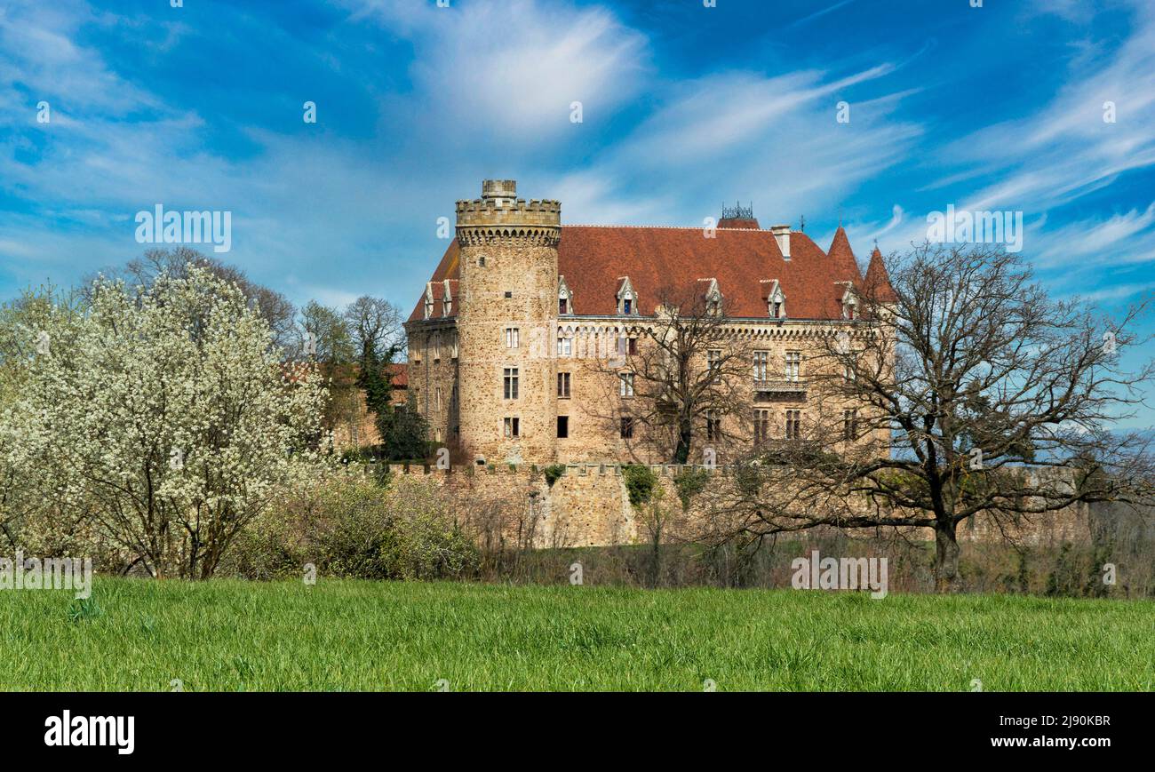 Paulhac castle near Brioude, Haute Loire department, Auvergne Rhone Alpes, France, Europe Stock Photo