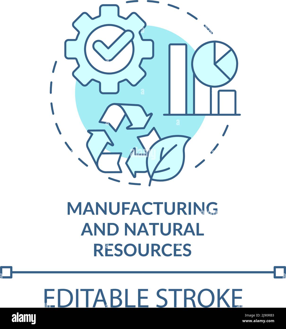 Manufacturing and natural resources turquoise concept icon Stock Vector ...