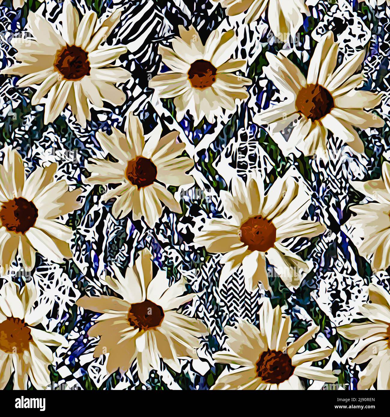 Textile and wallpaper patterns. A printable digital illustration work ...
