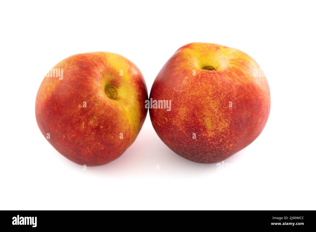 ripe peach isolated on white background Stock Photo