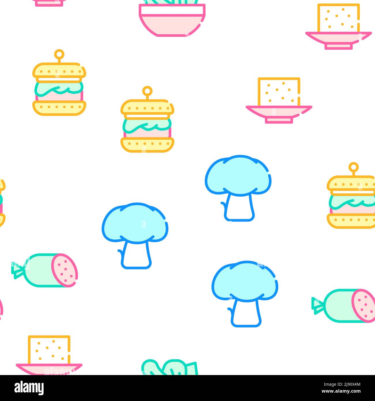 Vegan Menu Restaurant Collection Icons Set Vector Stock Vector Image ...