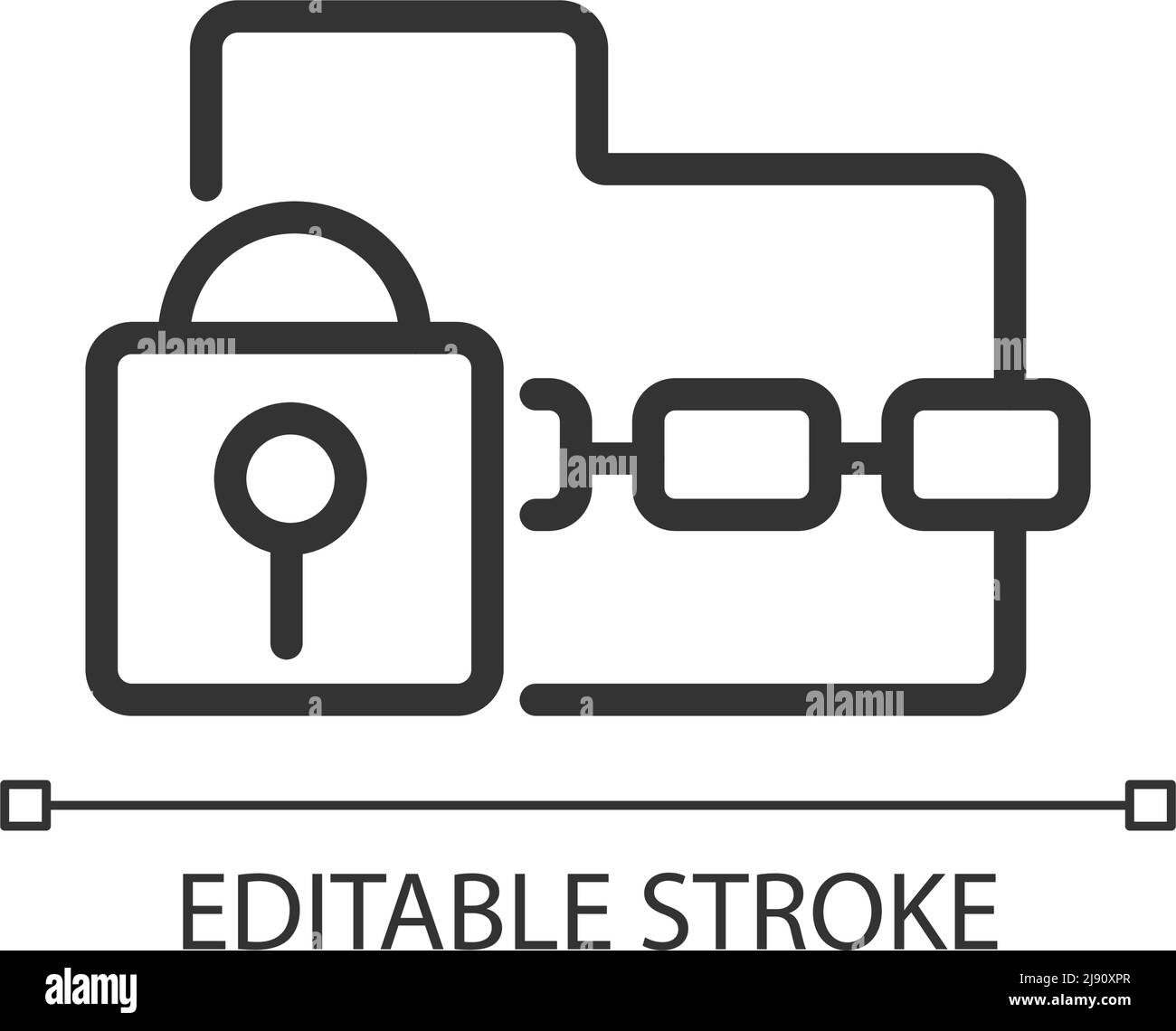 Ransomware pixel perfect linear icon Stock Vector Image & Art - Alamy