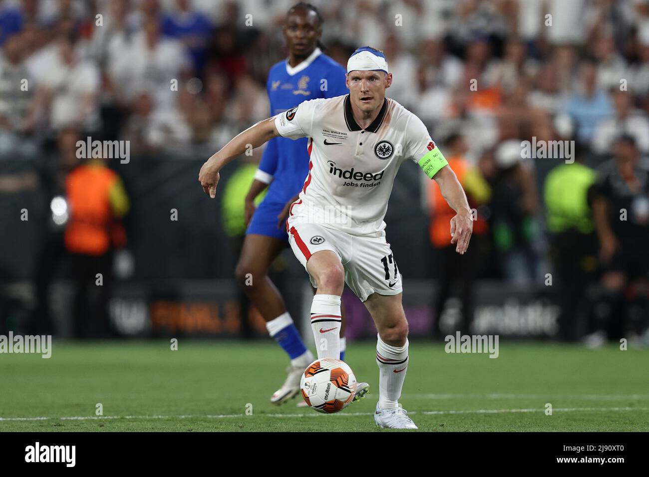 Seville, Spain. 18th May, 2022. Sebastian Rode (Eintracht Frankfurt) in action during UEFA Europa League 2022 Final - Eintracht vs Rangers, football Europa League match in Seville, Spain, May 18 2022 Credit: Independent Photo Agency/Alamy Live News Stock Photo
